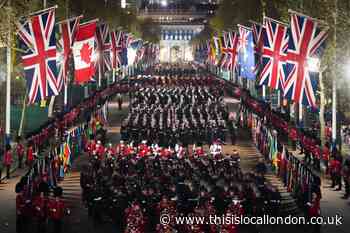 Rehearsals for the King's Coronation take place in London