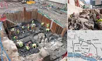 Remains of a 2,000-year-old Roman wall built to 'seal London off from the Thames' discovered