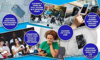 Britons' biggest 'phone-pas' revealed - so have YOU fallen victim to any of them? 