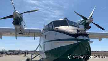 Province unveils newest addition to air tanker fleet ahead of wildfire season