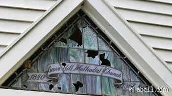Stained glass windows destroyed, headstones flipped over at historic Grove Hill Church: Sheriff
