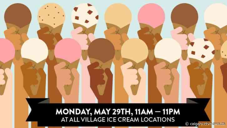 Calgary ice cream shop offers free scoops to voters on May 29