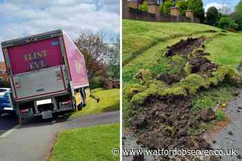 Greene King lorry driver 'ruins' Kings Langley grass verge