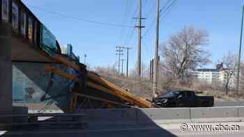 No serious injuries, structural damage found after crane collision at Portage Avenue overpass