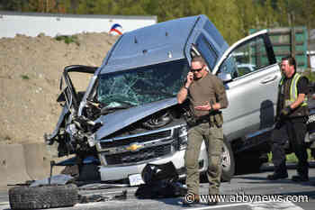 VIDEO: Member of RCMP’s Emergency Response Team crashes SUV on Highway 1 in Langley