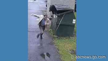 WATCH:  Principal comes face to face with dumpster-diving bear