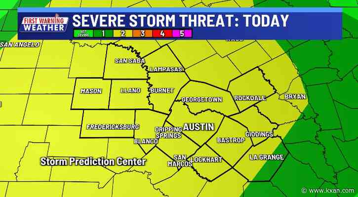 Risk of severe storms today, tomorrow and Saturday