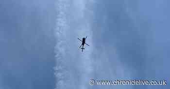Police helicopter seen over Prudhoe after car crash in Northumberland town