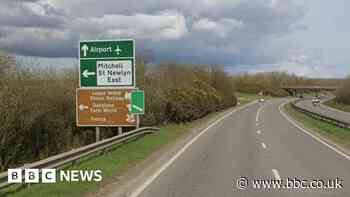 Woman and children injured in A30 hit-and-run