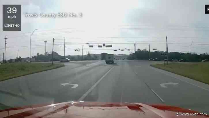Video: Travis County ESD No. 2 ambulance collides with car in north Austin