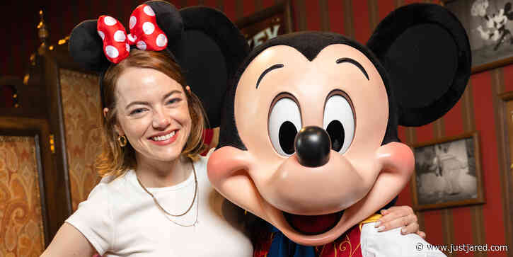 Emma Stone Hangs Out With Mickey Mouse After 'Poor Things' Hair Shocks Fans