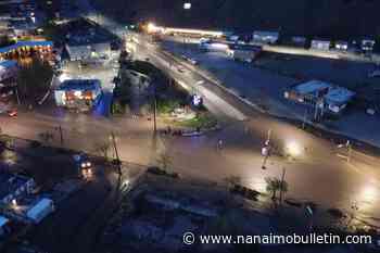 Aerial view of destructive flooding in Cache Creek