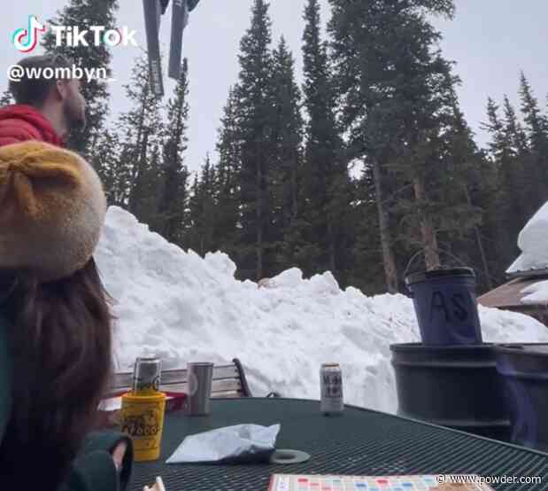 Watch: Skier Jumps Unsuspecting Scrabble Players