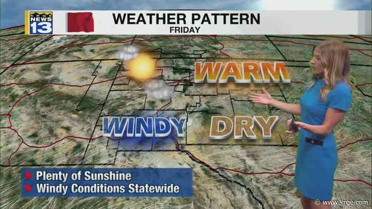 Warm, dry and windy start to the weekend