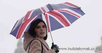 Coronation weekend weather Hull - Union Jack umbrellas at the ready as street parties face downpours
