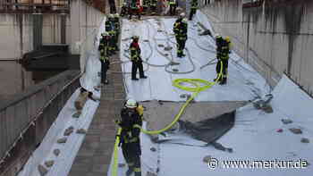 Die Feuerwehr Kempten trainiert in der Mozartstraße 1