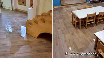 Nell’asilo comunale pozze d’acqua sul pavimento: “Quando piove si allaga”