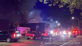 Roof Caves in on Abandoned Building as Crews Battle 5-Alarm Blaze in Meriden
