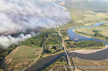 Wildfire forces evacuation for properties east of McBride