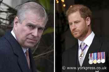 Coronation: Prince Harry and Prince Andrew to have no formal role