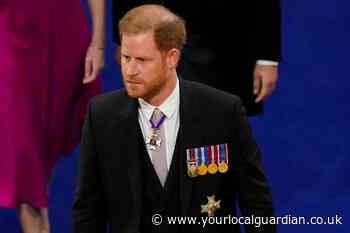 Prince Harry arrives at King Charles III's Coronation