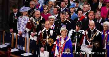 Prince Harry sat three rows back at his dad King Charles' Coronation