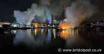 Fire rips through Bristol harbour boatyard - in pictures