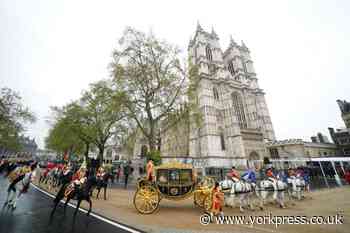 King Charles and Camilla arrive at Westminster Abbey