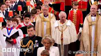 Coronation: King Charles arrives at Westminster Abbey