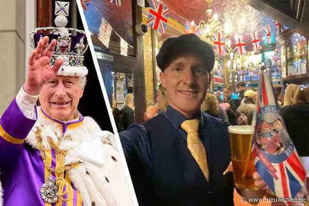 Perenaar Jef trekt speciaal naar Londen om kroning te volgen in… pub: “Gegniffel toen kroon niet meteen paste”