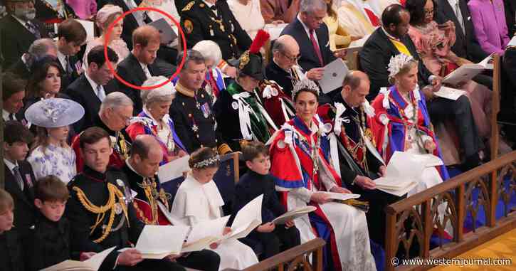 Prince Harry Spotted 3 Rows Back at Coronation - There's an Important Detail People Noticed