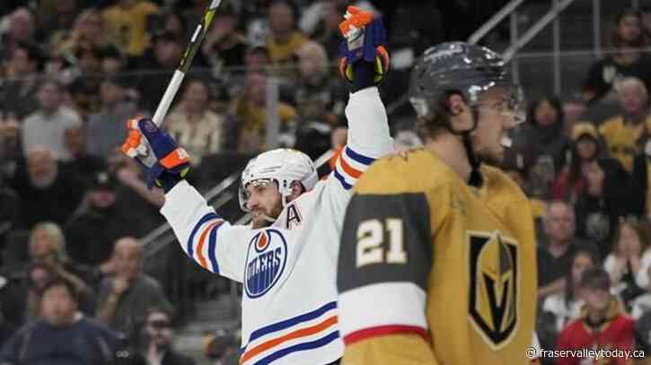McDavid, Draisaitl lead Oilers to 5-1 win over Knights to even playoff series 1-1