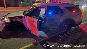 State Trooper Working Crash Scene Injured When Car Side Swipes Cruiser