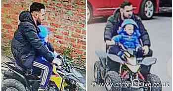 Police appeal to ID man and child pictured riding quadbike on the roads in County Durham