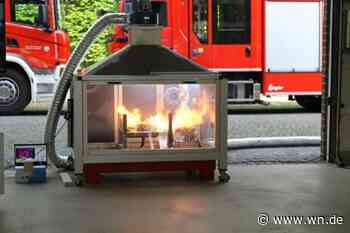 So übt die Feuerwehr mit brennenden Akkus