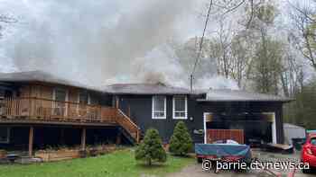 One person injured in Tiny Township house fire