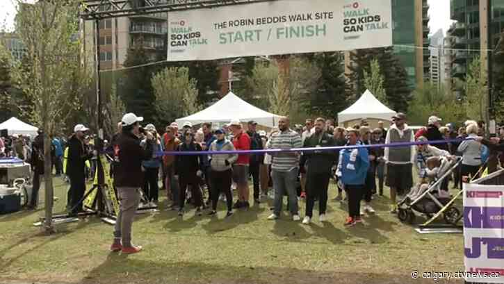 Calgarians walk to raise money for kids to talk about mental health