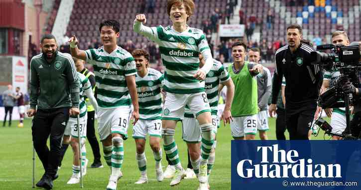 Celtic are Premiership champions for 53rd time after beating 10-man Hearts