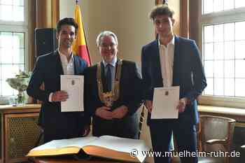 Empfang der Hockey-Weltmeister durch OB Marc Buchholz in der Rathausbücherei