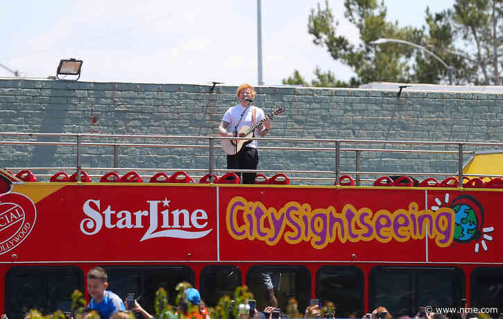 Ed Sheeran plays free pop-up gigs on streets of New York and Los Angeles