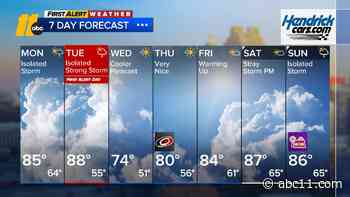 Severe weather risk tomorrow afternoon, greater risk east of Triangle