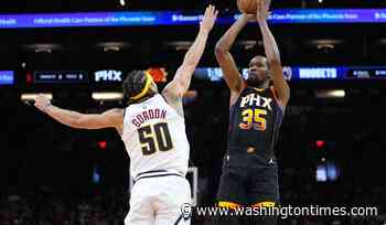 Devin Booker, Kevin Durant both score 36, Phoenix Suns even series with Denver Nuggets
