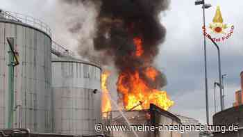 Großbrand in einer italienischen Brennerei