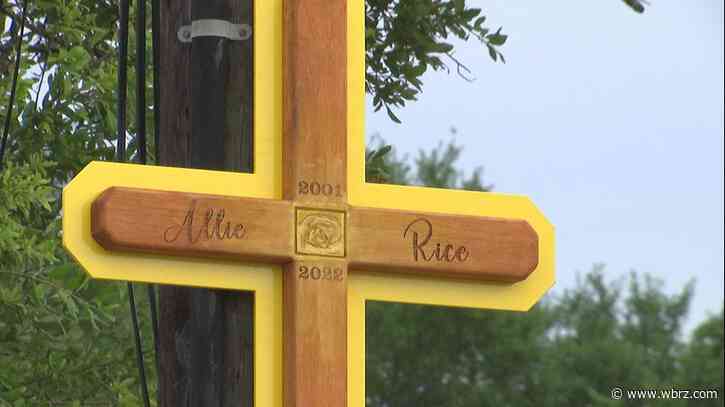 New memorial for Allie Rice placed on Government Street after last two were vandalized