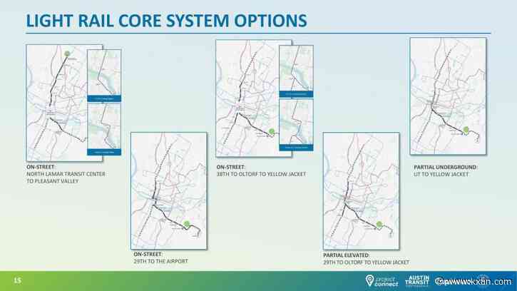 When will Project Connect announce light rail design selection?