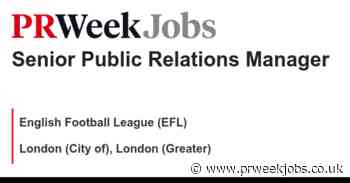 English Football League (EFL): Senior Public Relations Manager