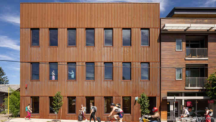 Waechter Architecture completes "all-wood" building with steel jacket in Portland