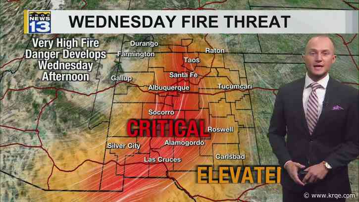 Strong winds bring a high fire danger Wednesday