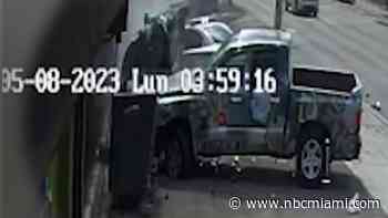 Surveillance Shows Pursuit With Carjacking Suspects Come to Crashing End