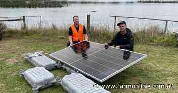 Trial of floating solar panels for water on farm underway